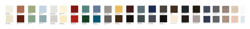 nuancier couleurs menuiseries poitiers Fabrix Habitat