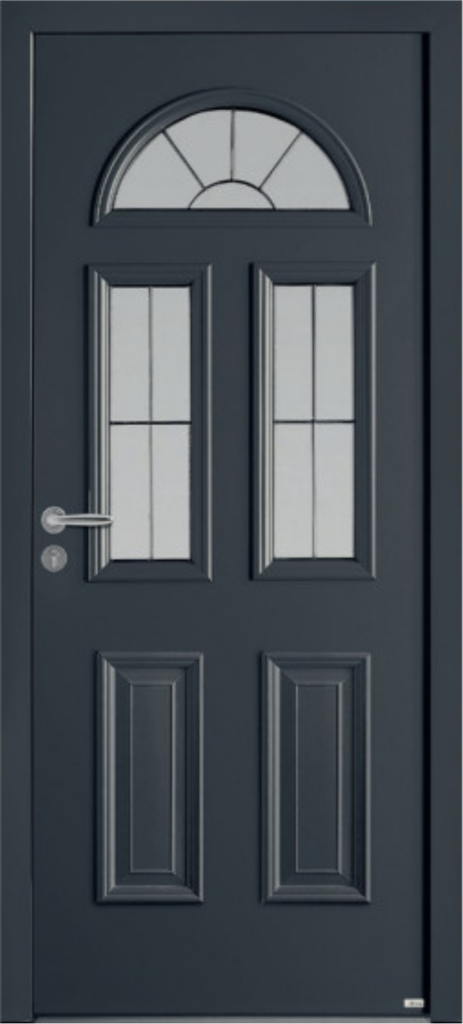 Portes vitrée moulures bleu gris Poitiers Fabrix Habitat Poitiers