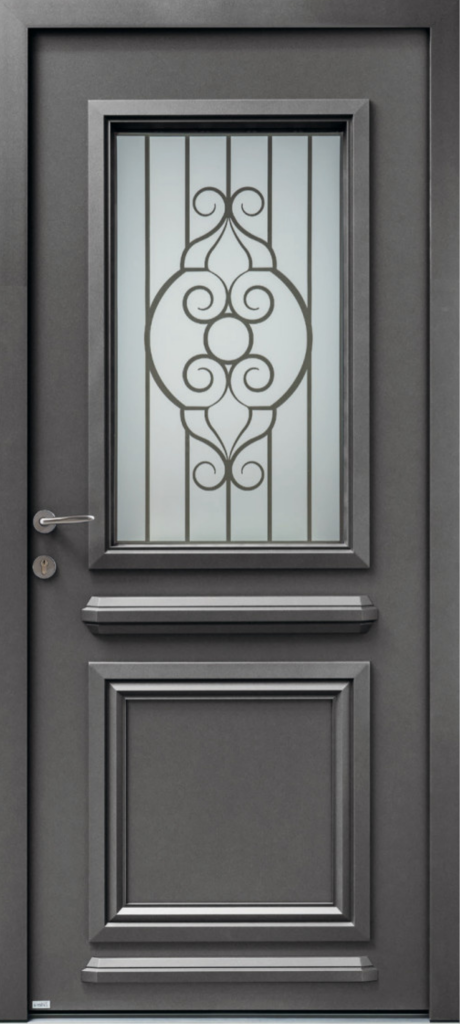 Portes traditionnelle grise moulures Poitiers Fabrix Habitat Poitiers